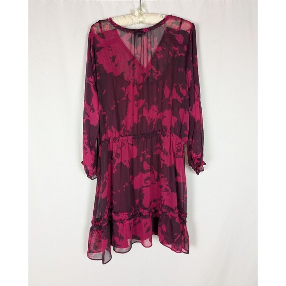 Simply Vera Vera Wang Dress XXL Women's Pink Vneck Ruffle A Line Slip Lining - Picture 5 of 9